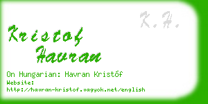 kristof havran business card