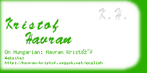 kristof havran business card